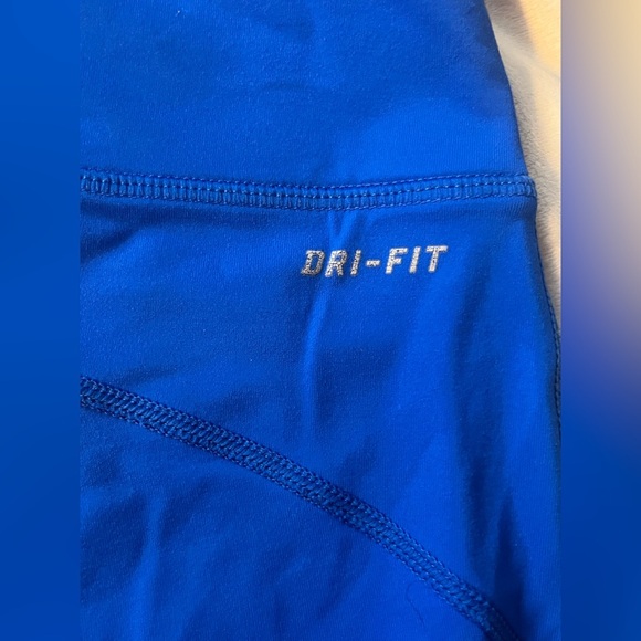 Nike Dri-Fit Women’s Blue Cropped Running Leggings w Pockets Size Small - Picture 15 of 16